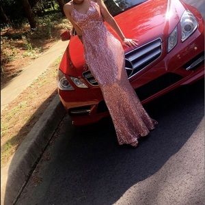 Rose Gold Prom Dress